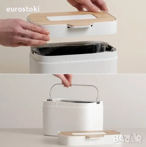 Мини кош за органични отпадъци за кухня KAZAI Elin, дизайнерски кош за биоотпадъци 4.5 л, снимка 5 - Кутии за съхранение - 55646877