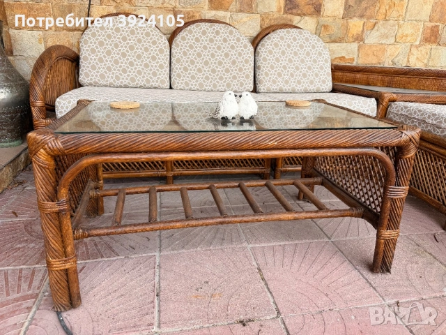 Комплект ЕСТЕСТВЕН РАТАН, снимка 11 - Дивани и мека мебел - 54196323