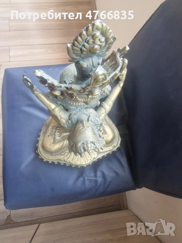 Голяма бронзова статуетка , снимка 5 - Антикварни и старинни предмети - 53974100