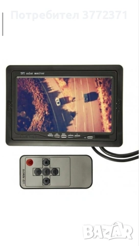 Монитор за кола с 7 инча LCD дисплей, HD 800 x 480 с задна камера , снимка 3 - Аксесоари и консумативи - 54824870