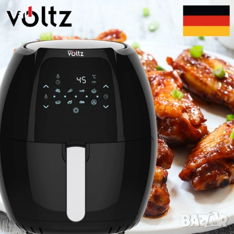 Промоция - Фритюрник AirFryer Voltz OV51980F 1800W, 7.7L, 2 ГОДИНИ ГАРАНЦИЯ