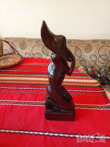 Винтидж дървена пластика уникат