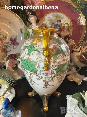 Антикварна ваза Noritake Japan circa 1908 — 24к злато, снимка 9 - Вази - 54040520