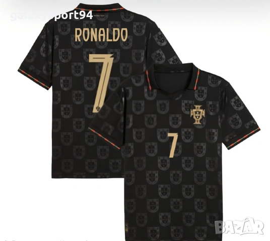 CR7 EUSEBIO Limited Черна Детска и мъжка Тениска Роналдо Португалия 2026 Световно Black, снимка 6 - Футбол - 54964095