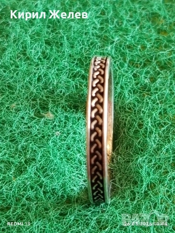 Сребърен пръстен тип халка орнаментиран майсторска изработка 51893