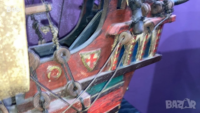 Макет на кораба на Колумб “ Санта Мария “, снимка 4 - Антикварни и старинни предмети - 55109947