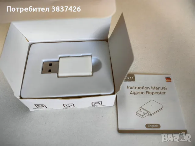 Moes Tuya Zigbee Signal Repeater / Усилвател на Zigbee сигнал (USB), снимка 2 - Друга електроника - 55687422