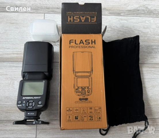 Светкавица Triopo Speedlight TR-960 II за Canon, ​Nikon, Pentax ​Olympus ​Panasonic, ​Fujifilm
