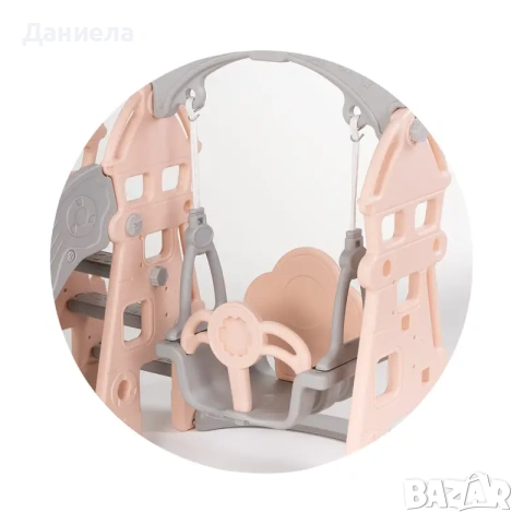 К-т пързалка, люлка и кош за топка розов 158,00 €, снимка 4 - Други - 55287250