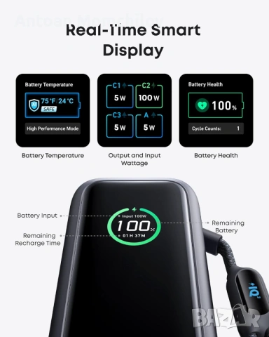 Външна батерия Anker Power Bank 25K 165W, снимка 6 - Друга електроника - 54935573