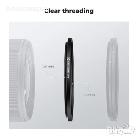 Чисто нов преходник (Step-Up Ring) за филтри 43mm към 49mm, снимка 2 - Обективи и филтри - 54076984