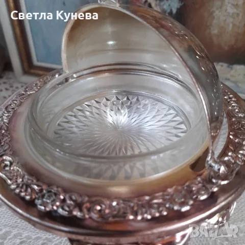 Винтидж английски съд за масло или хайвер, снимка 3 - Аксесоари за кухня - 55597356