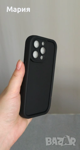 Кейс iPhone 15 Pro Чисто Нов Черен Мат Матиран ефект, снимка 5 - Калъфи, кейсове - 55266009