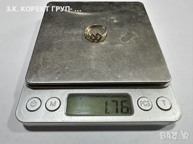 Златен дамски пръстен 14К – 1,76 гр., размер 53, снимка 2 - Пръстени - 55545382