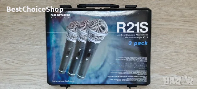 Кардиоден динамичен микрофон Samson R21, комплект от 3 броя, снимка 5 - Микрофони - 55609723