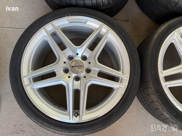 4 бр. оригинални алуминиеви джанти спорт пакет Mercedes AMG 18 цола 5x112, снимка 4 - Гуми и джанти - 54852553