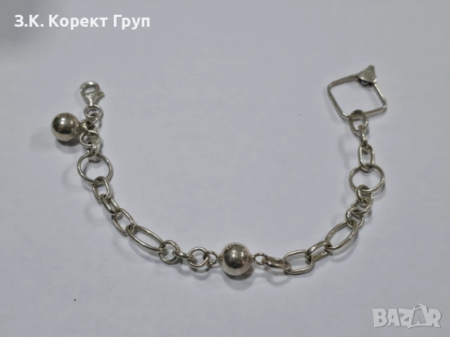 Сребърна гривна 925 / 8,52 гр., снимка 3 - Гривни - 54384795
