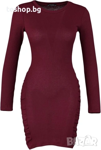 Дамска рокля Trendyol Woman Mini Bodycon с кръгло деколте размер XS, снимка 3 - Рокли - 54015053