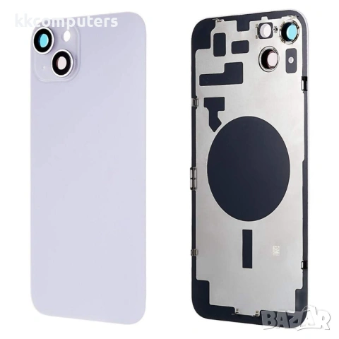 OEM Заден Капак за iPhone 14 Plus с Рамка, Стъкло за Камерата и Магнитен Ринг – 6 цвята, снимка 6 - Резервни части за телефони - 54749889