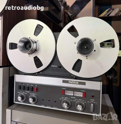 🔈Колекционерски ролков магнетофон REVOX A77 - 2 - писти + ролки + напове + капак🔈, снимка 2 - Декове - 55015450