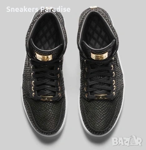 Nike Air Jordan 1 Pinnacle „Black Gold“ маратонки обувки, снимка 3 - Маратонки - 53977328