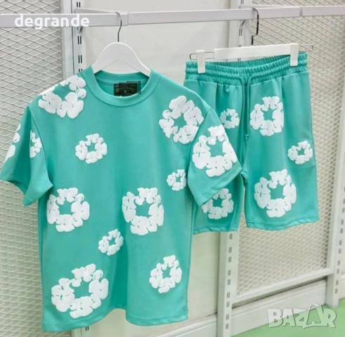 ⛱️Мъжки Летни Комплекти Цвят Мента и Черен