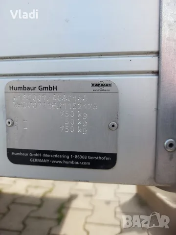 Продавам оригинално немско туристическо ремарке Humbaur,, снимка 8 - Ремаркета - 55494945
