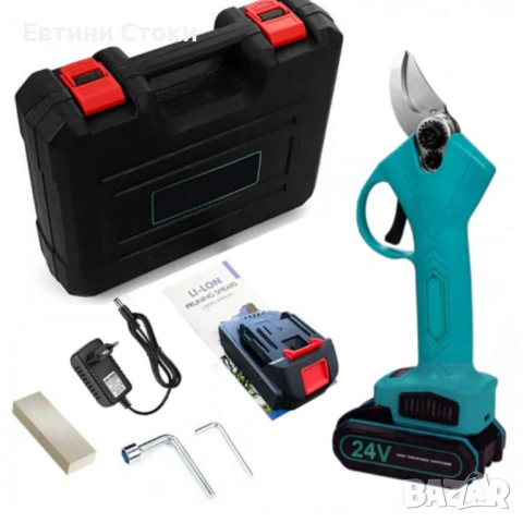 Безчеткова акумулаторна ножица с 2 батерии и куфар