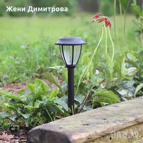 Комплект соларни градински лампи 10 броя - LED външни фенери IP44, снимка 3 - Соларни лампи - 55546561