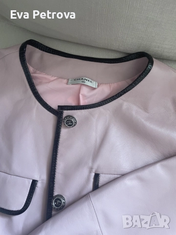 Chanel кожено яке S,M, снимка 10 - Якета - 55391986