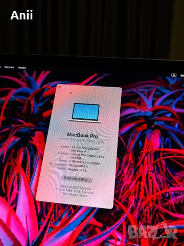 Macbook pro 13 inch. Touch Bar 2020!Перфектно състояние, снимка 4 - Лаптопи за работа - 54974508