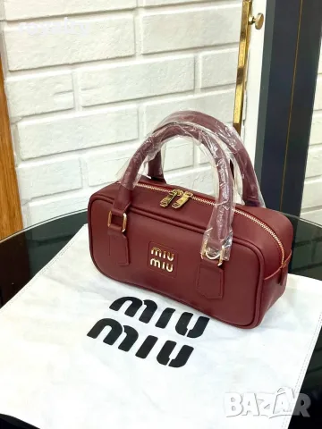 Miu Miu Нова Дамска Кожена Чанта Миу Миу Различни Цветове , снимка 11 - Чанти - 55329906
