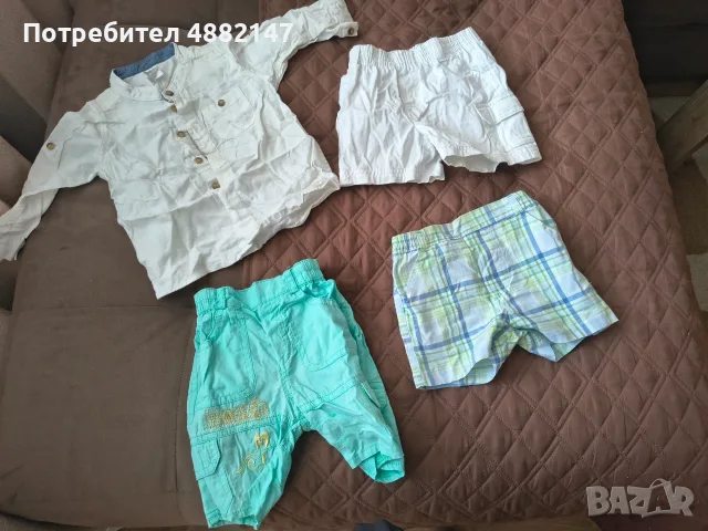 Летни дрехи за бебе момче 62/ 68/74 см. Цената е за всичко!, снимка 5 - Други - 55347564