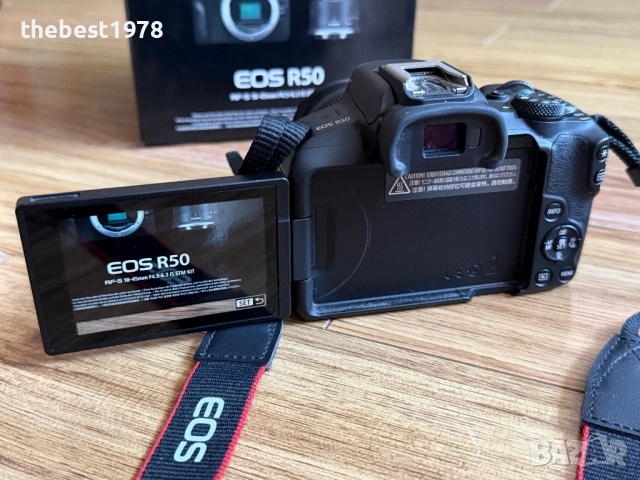 Canon EOS R50+rf-s 18-45mm f/4.5-6.3 is stm//Пълен Комплект, снимка 4 - Фотоапарати - 54733322