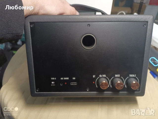 MUQI Винтидж Ретро Bluetooth високоговорител с безжична 30W звукова поддръжка AUX/USB , снимка 10 - Bluetooth тонколони - 54438605