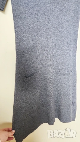 Трикотажна рокля Calvin Klein сива, снимка 4 - Рокли - 54137498