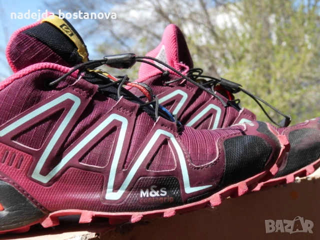продавам дамски туристически обувки марка salomon crossspead3,размер 36 2/3, снимка 3 - Маратонки - 54132813