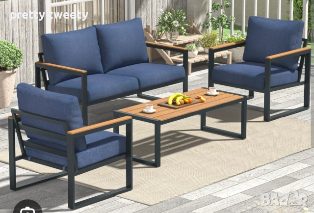 Метален градински сет/комплект в индустриален стил по поръчка , снимка 15 - Дивани и мека мебел - 53986617