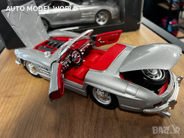 BBURAGO метален колекционерски модел MERCEDES BENZ 300SL CABRIO 1954г. 56.72 лв. / 29 €, снимка 6 - Колекции - 55507490