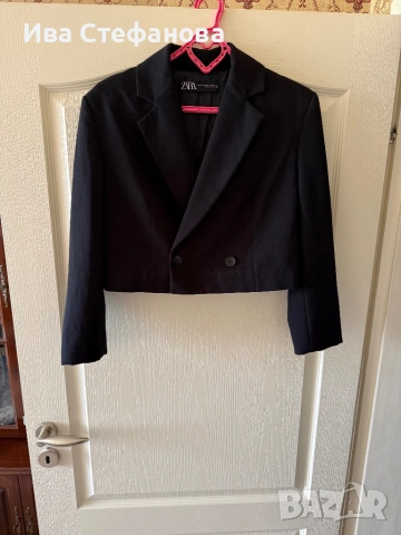 Черно късо елегантно класическо сако блейзер Zara zara Зара отлично състояния 