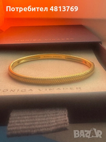 Оригинална гривна Monica Vinader Heirloom в позлата 18k, снимка 3 - Гривни - 54379043