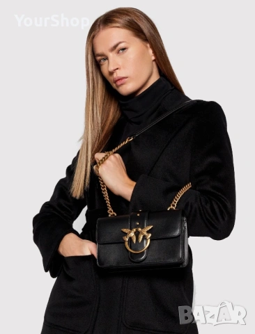 Чисто нова Чанта и колан Pinko Love Mini Icon в черен цвят, снимка 2 - Чанти - 54048571