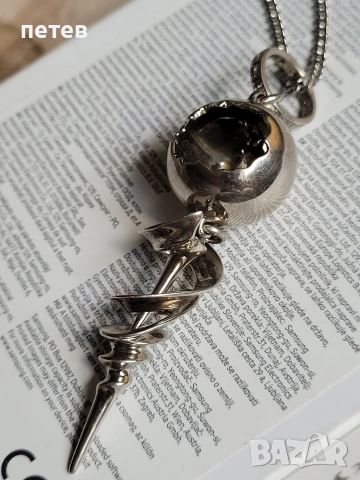 дамско сребърно колие. сребърна висулка, снимка 9 - Антикварни и старинни предмети - 54667380