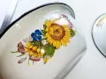 Стари неупотребявани емайлирани купи два броя, снимка 6