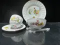 Стар български порцелан детски комплект за хранене , снимка 1