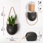 Цена: 32 € Без заводска опаковка Kazai. Ellie Висящи керамични саксии за растения, 3 броя, снимка 3