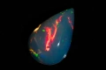 Прозрачен Естествен етиопски опал 2.90ct капка кабошон, снимка 2