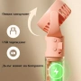 Преносим вентилатор с водна мъгла 2 в 1 – 4000mAh батерия, 4 скорости, USB-C зареждане и ароматерапи, снимка 5