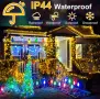 Външен LED гирлянд FLVOECN, 120 метра, 1200LED лампички, водоустойчиви коледни светлини, снимка 3