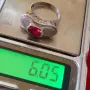 Уникален пръстен с рубин. Сребро., снимка 4